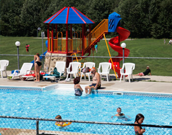 Pool & Playground at Bayley's Resort, Scarborough, Maine